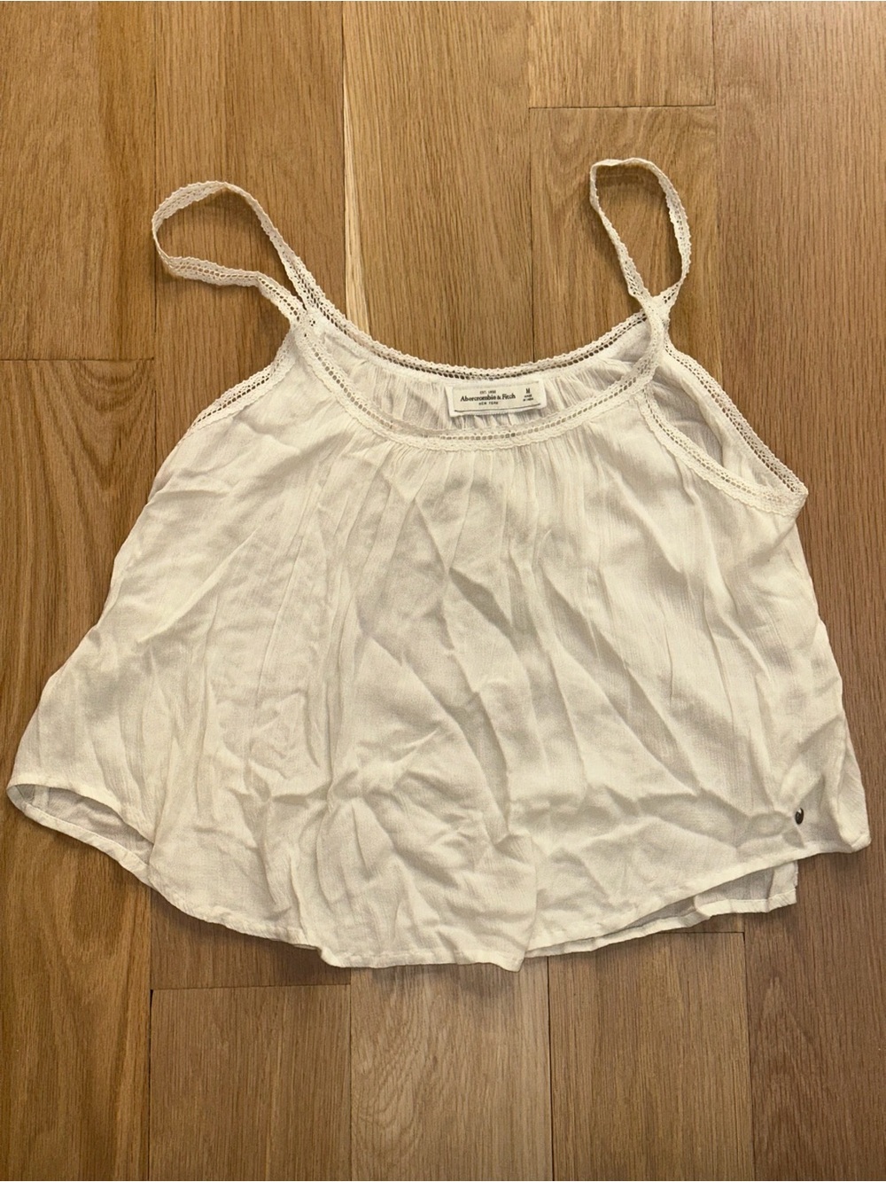 Abercrombie & Fitch Women’s Cream Spaghetti Strap Women's Tank Top Size Medium